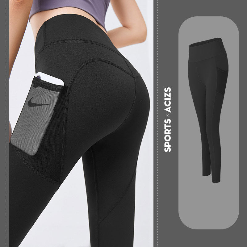Lauf-Leggings für Hüftstraffung mit Tasche
