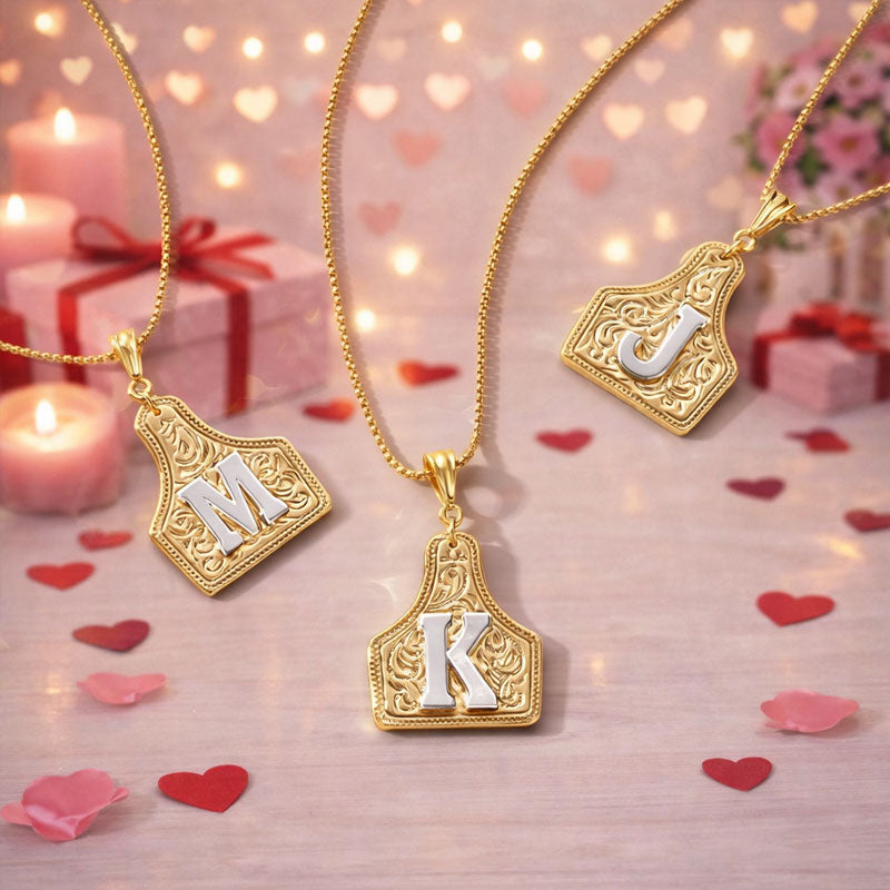 🤠Cowboyhut-Box & Buchstaben-Halskette🌵