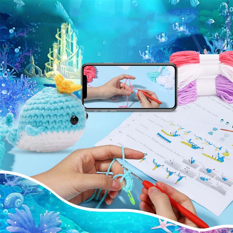 Diy-Häkelset: Wollpuppe Wal