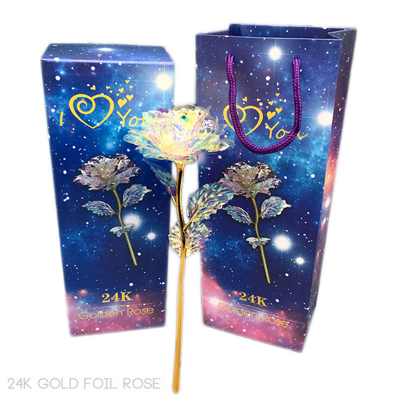 24K Bunte Galaxie-Rose
