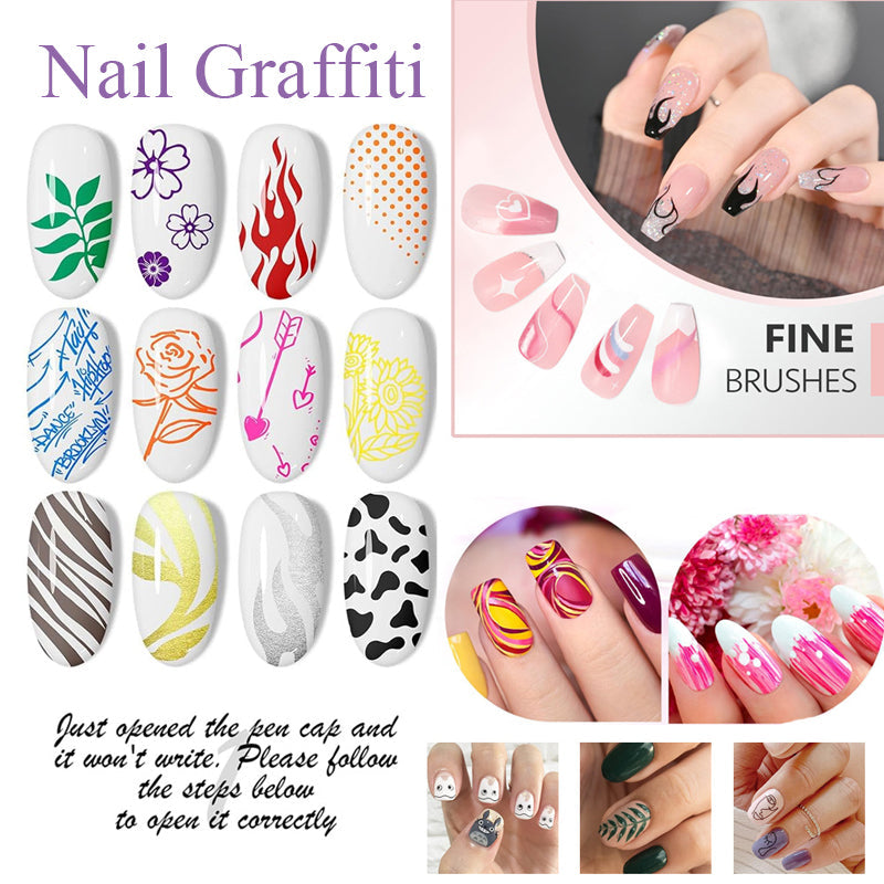 Professionelles Nagelkunst-Stift-Set mit 12 Farben