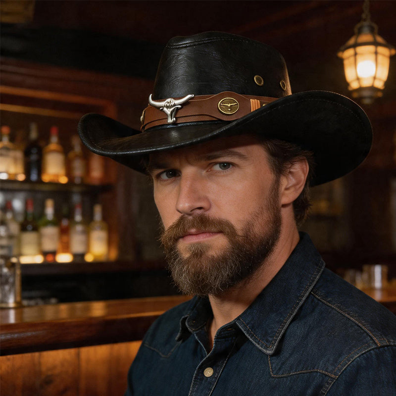 🤠 Western-Cowboyhut mit Riffelung