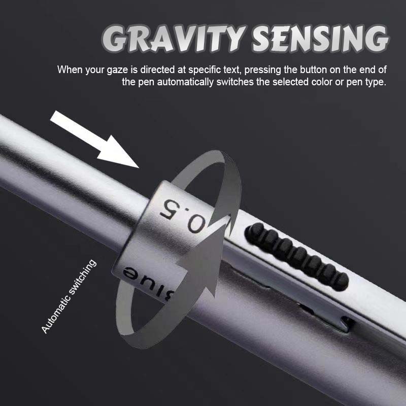 🖊️ Der smarte Minimalist: 4-in-1-Metallkugelschreiber mit Schwerkraftsensor