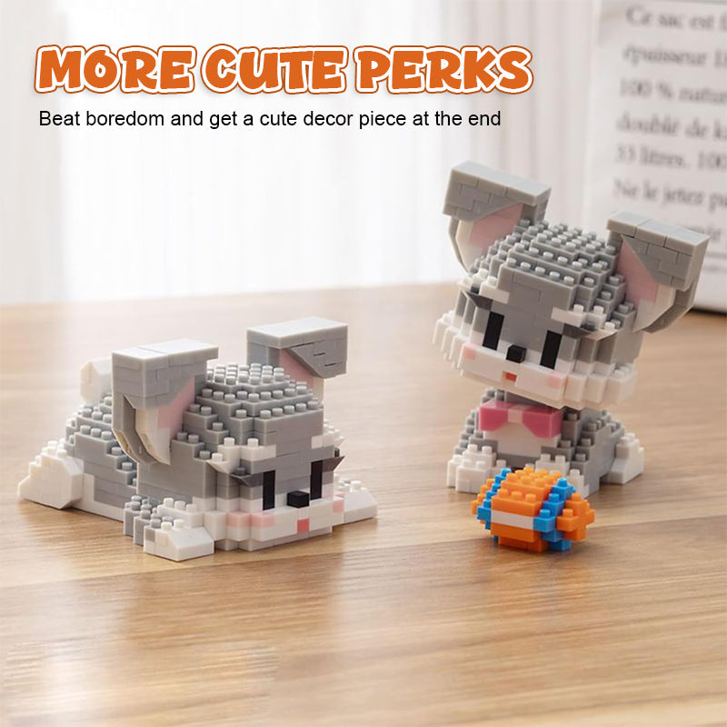 Niedliche Haustier-Mikropartikel-Bausteinmodelle 🐶🐱🧩