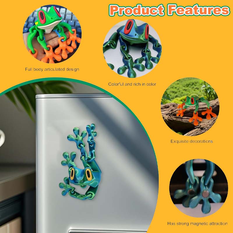 3D-gedruckter magnetischer Frosch-Kühlschrankmagnet