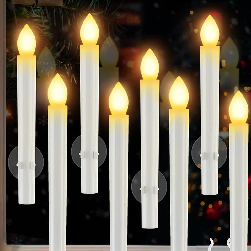 🎄 Weihnachts-Special 🔥 6 Stück unbeleuchtete LED-Fensterkerzen
