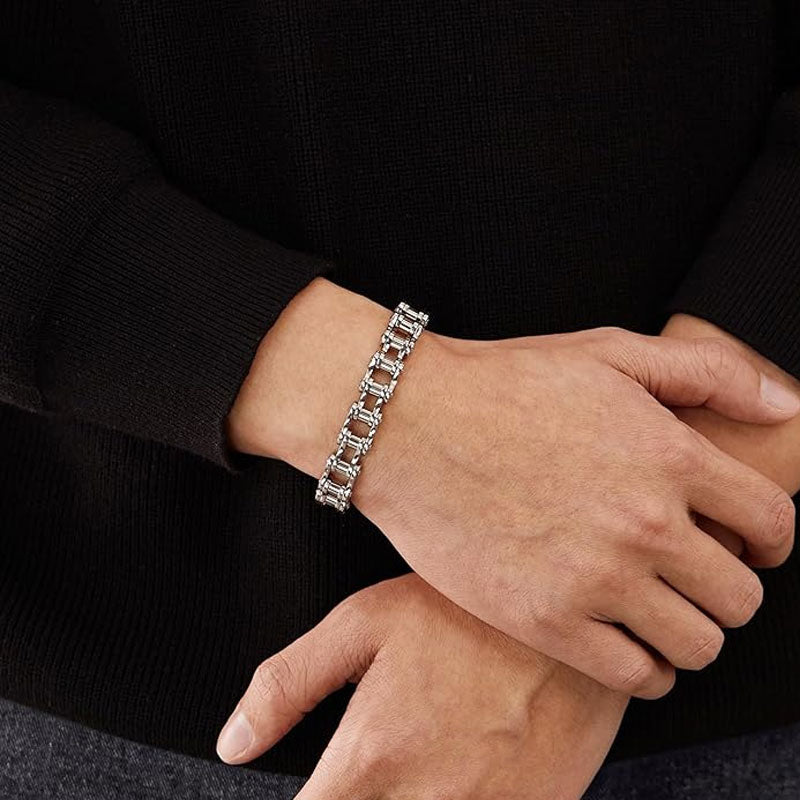 Fahrrad-Titanstahl-Motorradkettenarmband