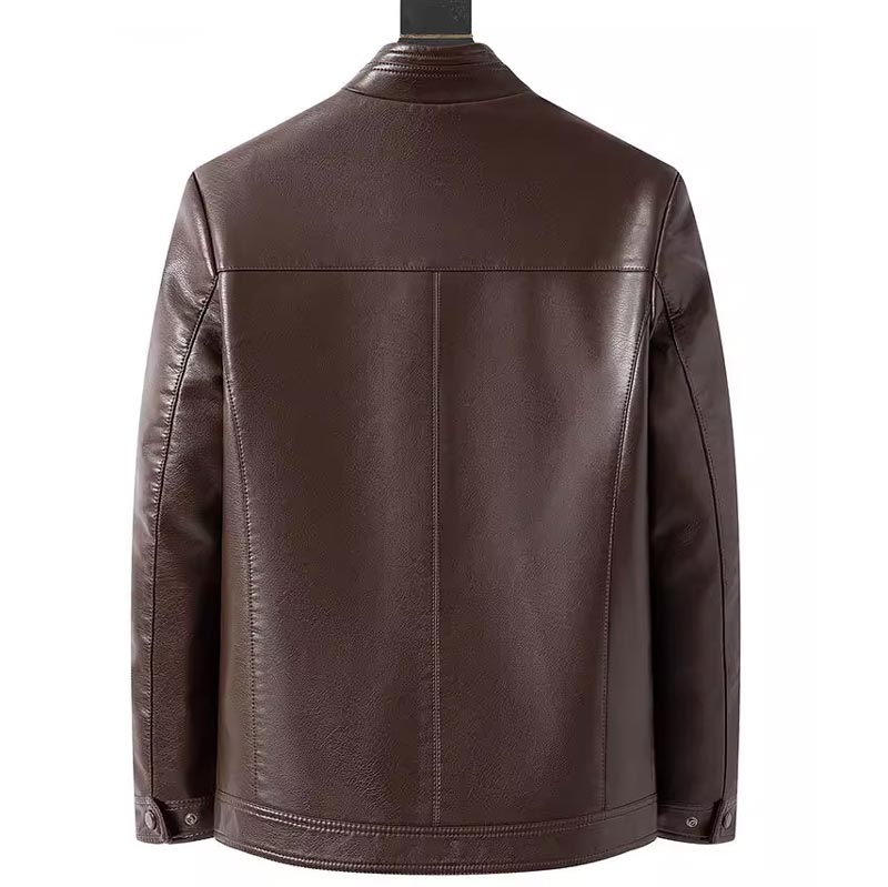 Warme Herren Lederjacke mit Plüschfutter - Geschenk für ihn!