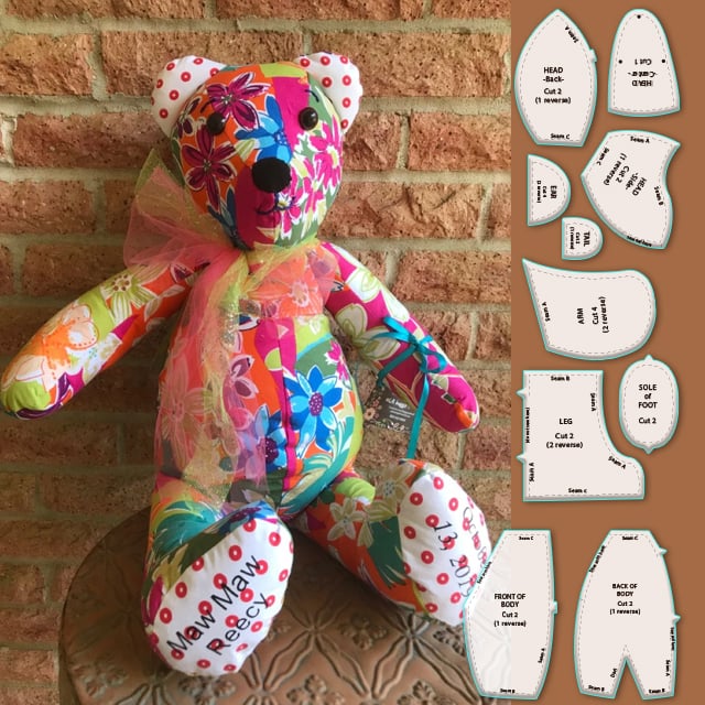 🎄Memory Bear Schablonenlineal-Set