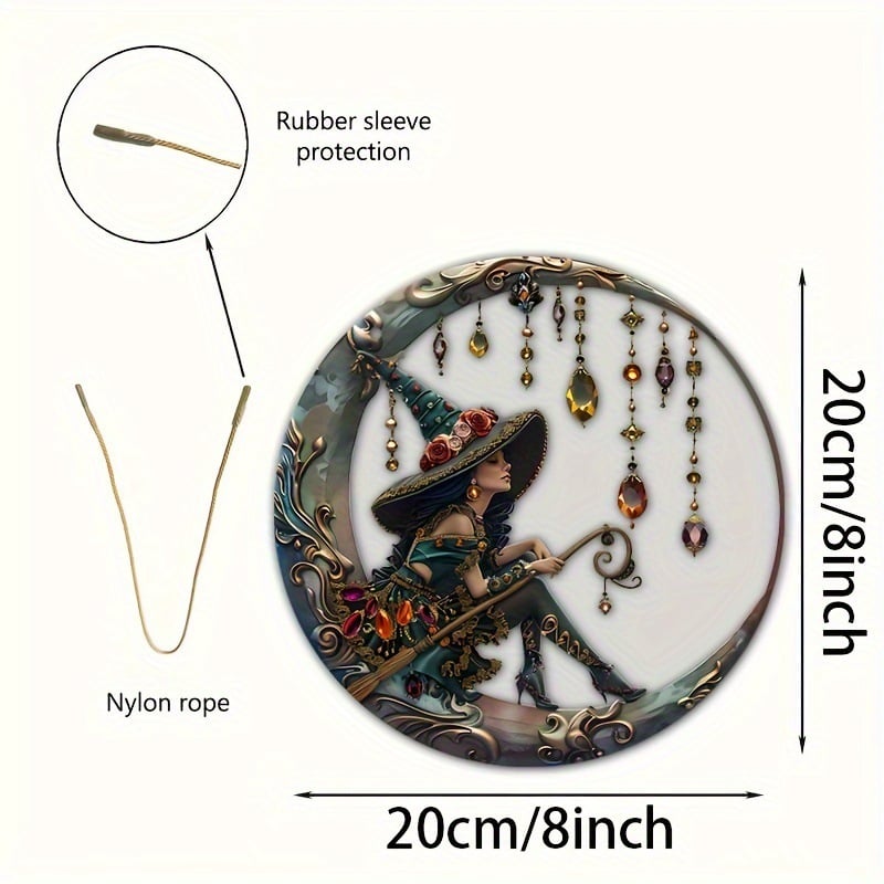 Witch Themed Door Hanging/🧙‍♀️Schöne Hexe – personalisiertes Hexen-Sonnenfänger-Ornament zum Aufhängen im Fenster