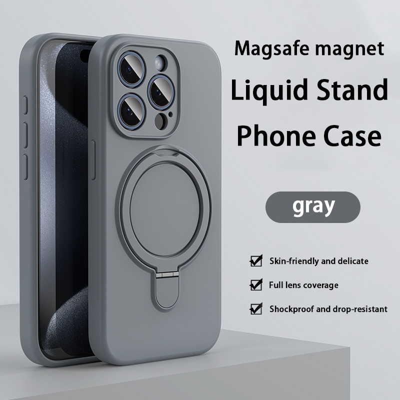 Liquid Silicone Case - Integrierter Ständer & MagSafe-kompatibel