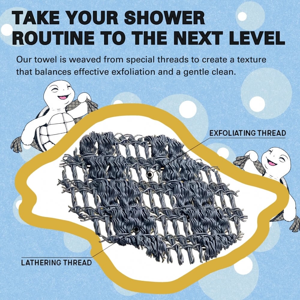 🎁Letzter Tag: 1 kaufen, 2 gratis dazu🔥🧼Peelendes antibakterielles Duschhandtuch🚿