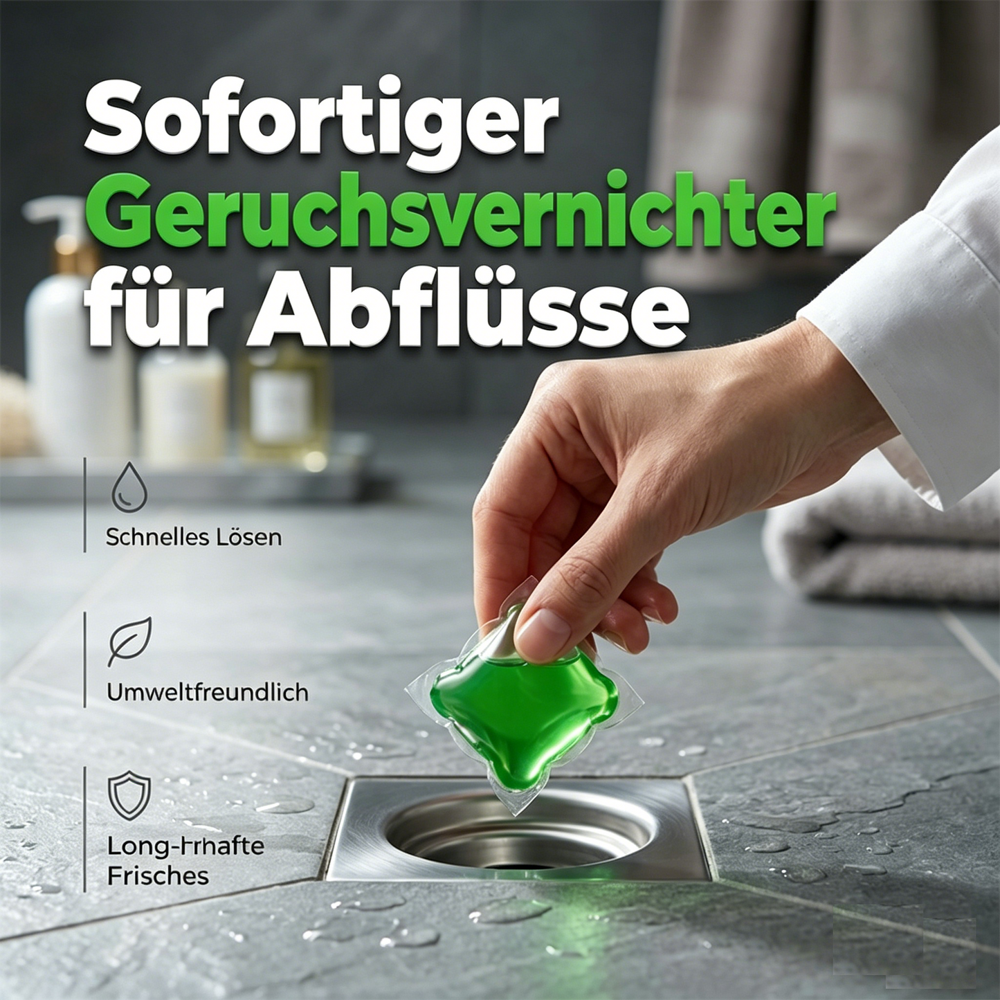 Bio-Enzym-Abfluss-Deodorant-Kapseln