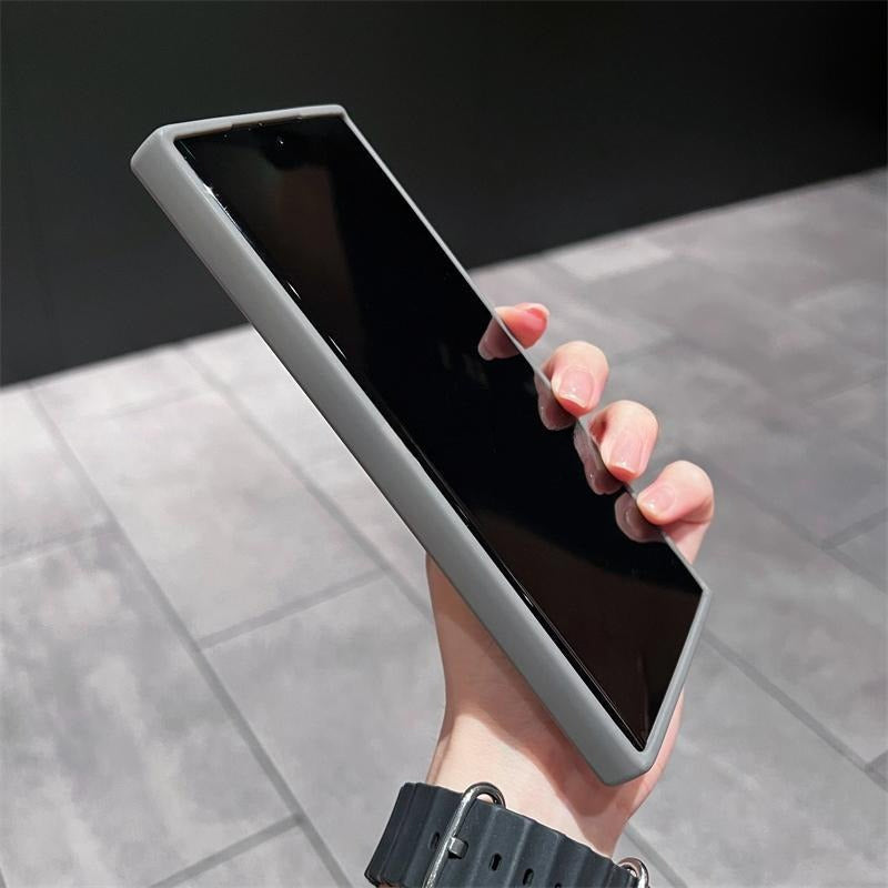 Magnetische transparente Handyhülle mit Metalllinsenhalter für Samsung