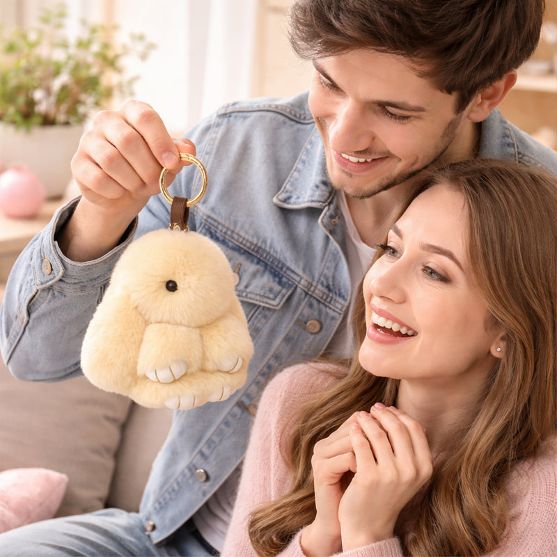 🐰Süßer Osterhasen-Plüschschlüsselanhänger – Geschenkoption in Blechdose, 🎁Süße Osterüberraschung