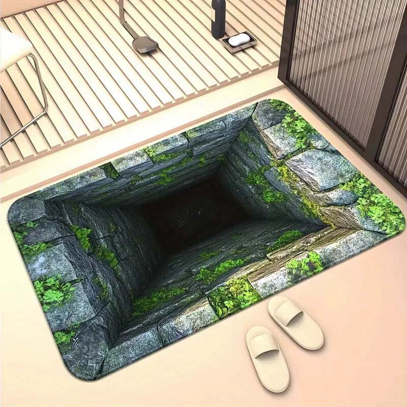 Visuelle Illusion Endless Abyss-Muster HD-bedruckte rutschfeste Türmatte