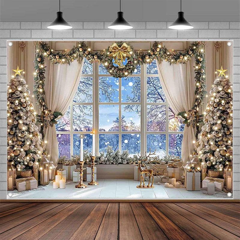 🎄 Weihnachts-Schneelandschaft als Hintergrund