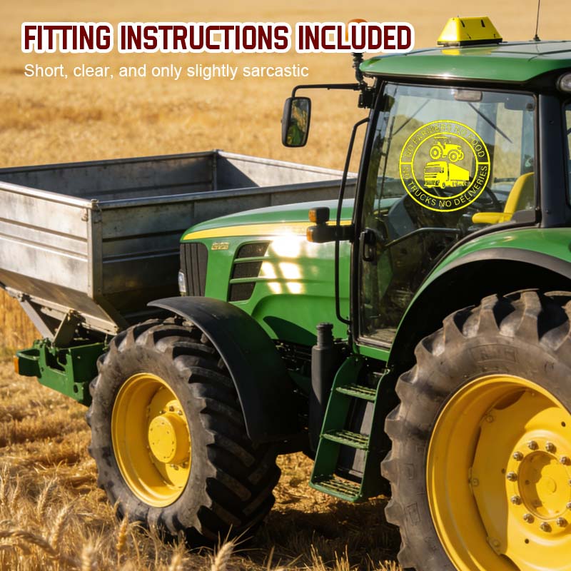 🔥Keine Bauern, keine Lebensmittel, keine LKWs, keine Lieferungen Vinyl-Aufkleber – 140 mm Aufkleber