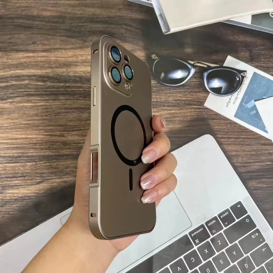 Einfache magnetische Handyhülle aus Metall für das iPhone