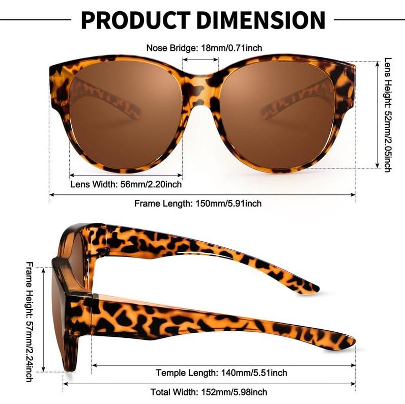 😎Sonnenbrille mit UV400-Schutz, passend für Überbrillen