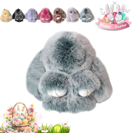 🐰Süßer Osterhasen-Plüschschlüsselanhänger – Geschenkoption in Blechdose, 🎁Süße Osterüberraschung