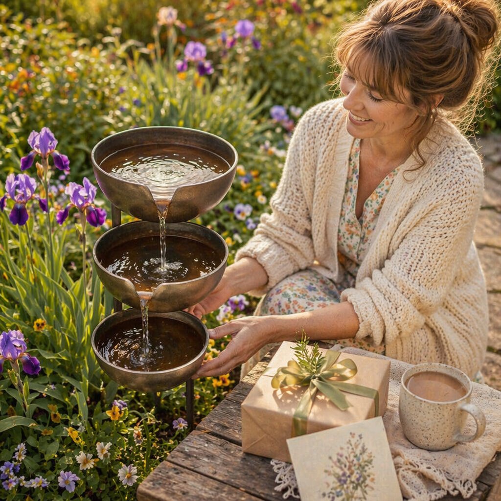 🐦Bring Life Back To Your Garden – 🌿Peaceful Cascading Rain Catcher Bird Bath For Welcoming Garden Wildlife🌿