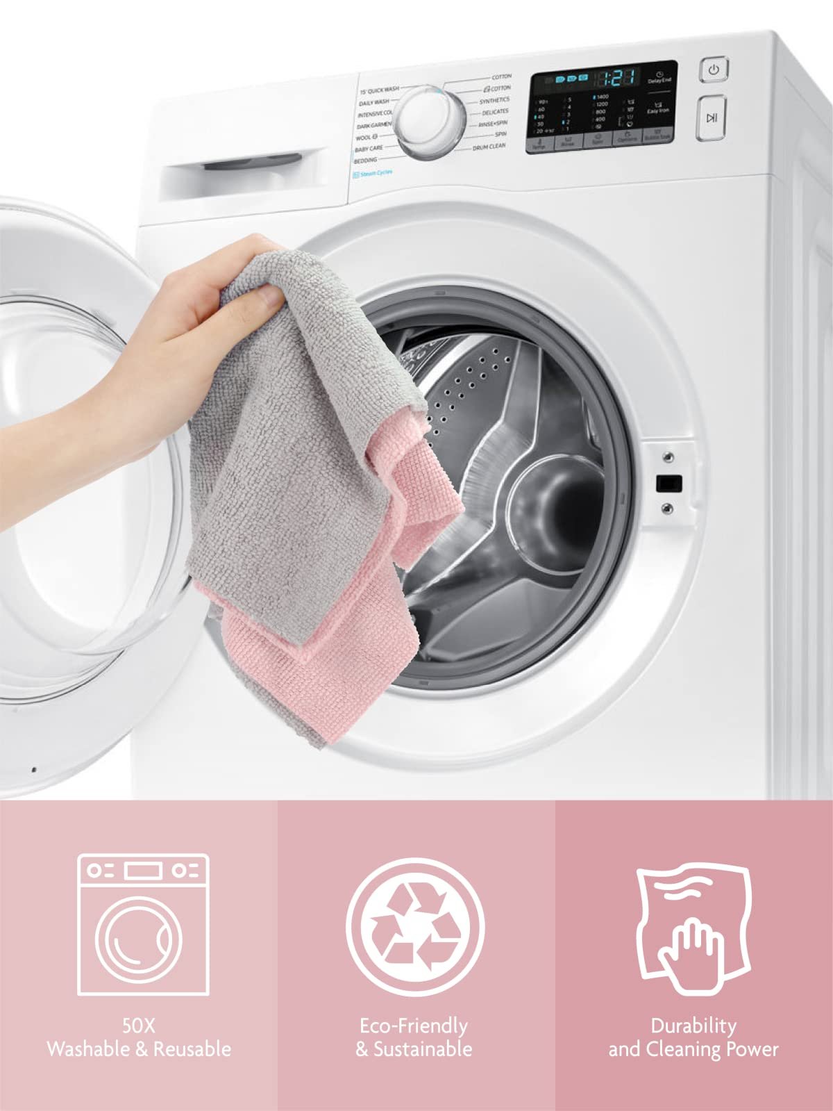 ♻️Återanvändbara Mikrofaser-Papierhandtücher, Rolle🧻