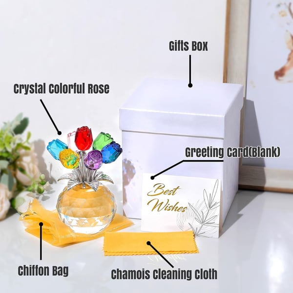 🌈✨ Kristallblumen-Prisma-Vase ✨🌈