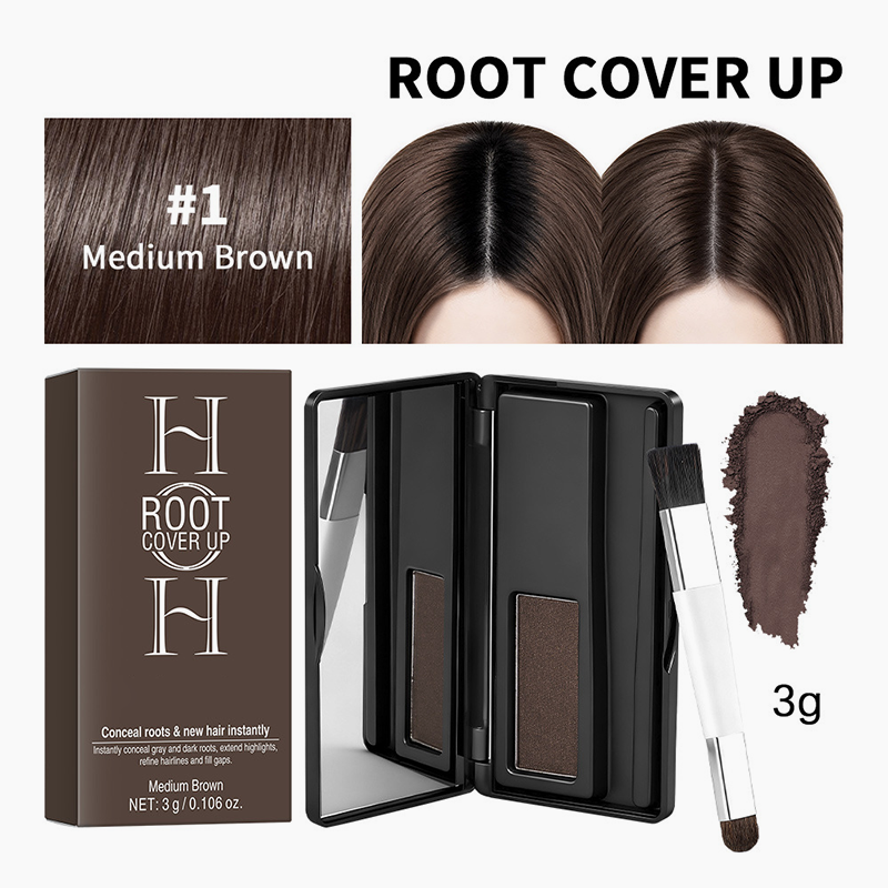 Puder zum sofortigen Ausbessern der Haaransätze & Palette mit Haaransatz-Schattierungen