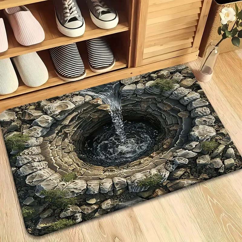 Visuelle Illusion Endless Abyss-Muster HD-bedruckte rutschfeste Türmatte
