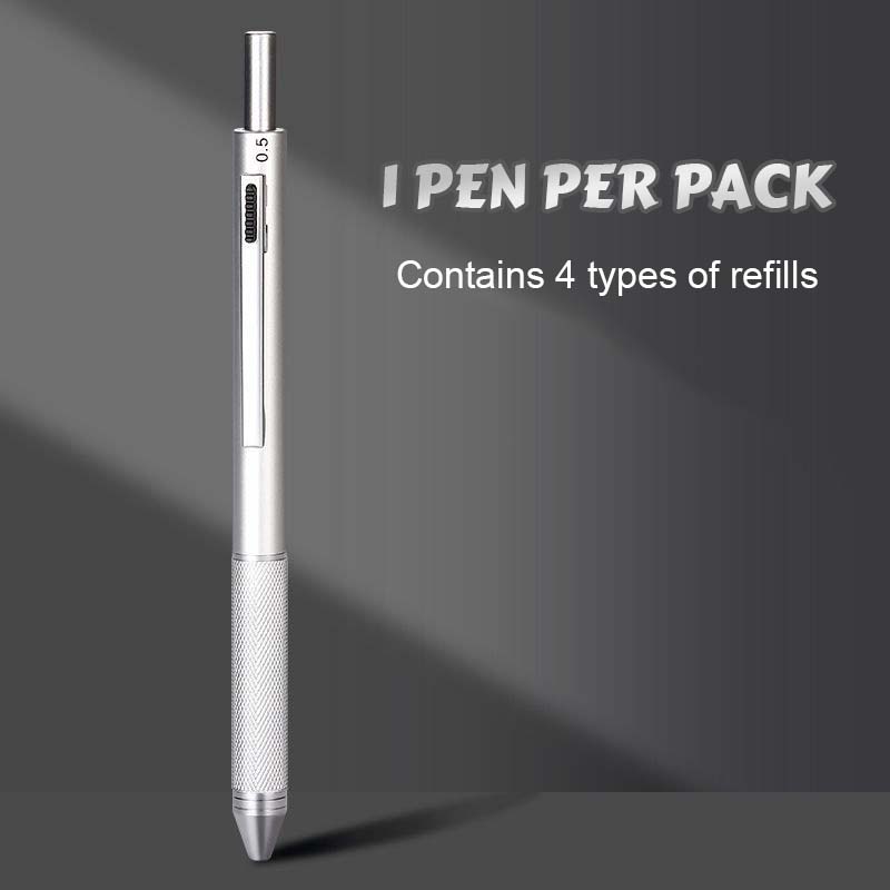 🖊️ Der smarte Minimalist: 4-in-1-Metallkugelschreiber mit Schwerkraftsensor