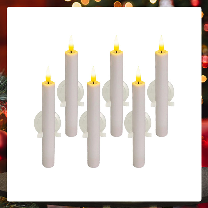 🎄 Weihnachts-Special 🔥 6 Stück unbeleuchtete LED-Fensterkerzen