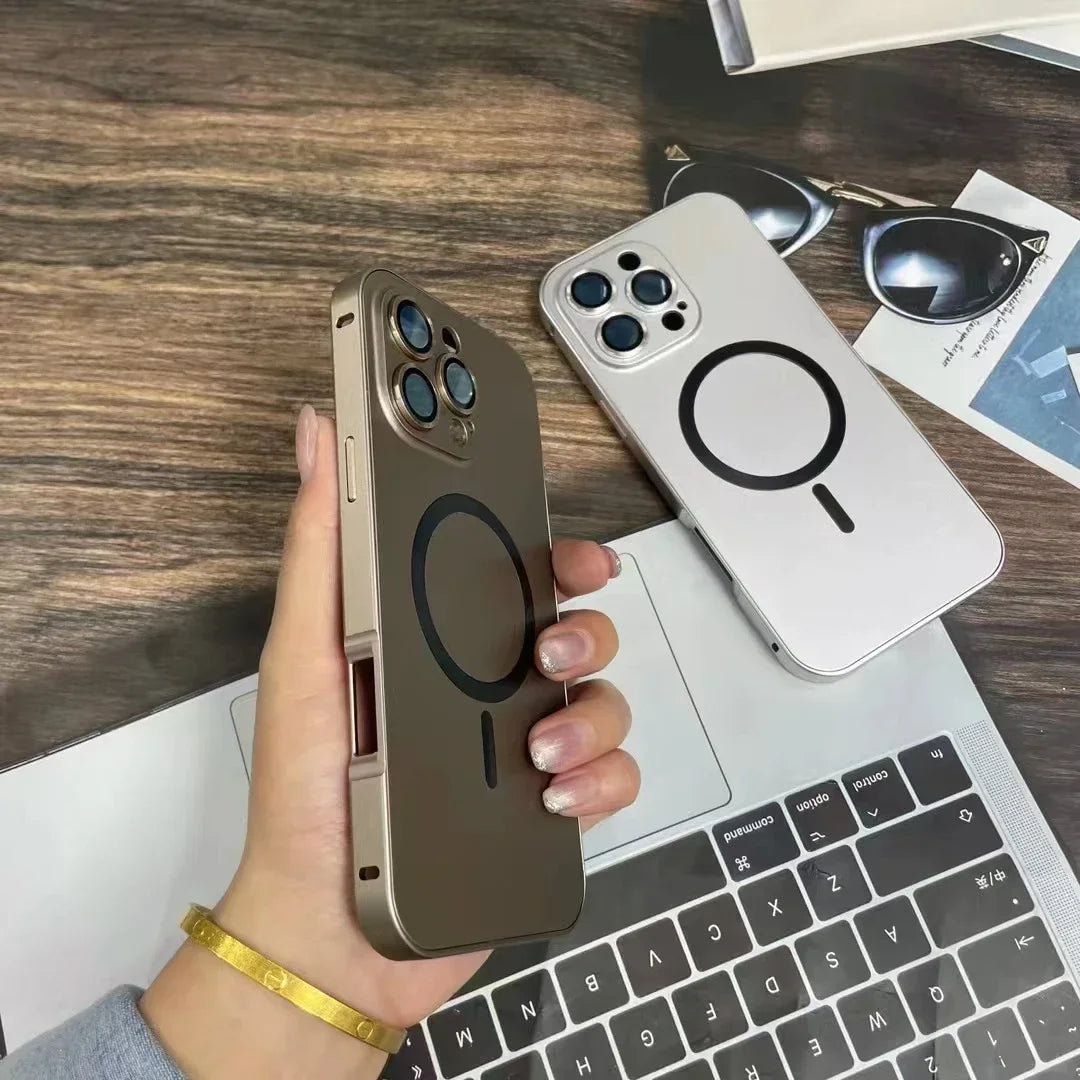 Einfache magnetische Handyhülle aus Metall für das iPhone
