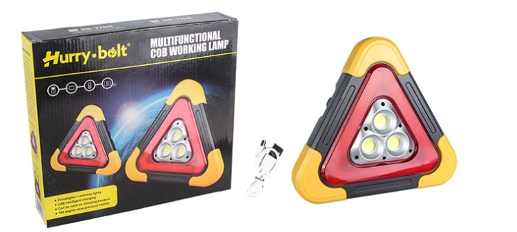 3-IN-1 Solar-Notfall-Dreieck-Warnleuchte