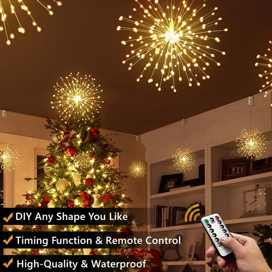 🎄Hängende Starburst Solar Lichterketten für Weihnachten- Nur Heute 49% Günstiger!