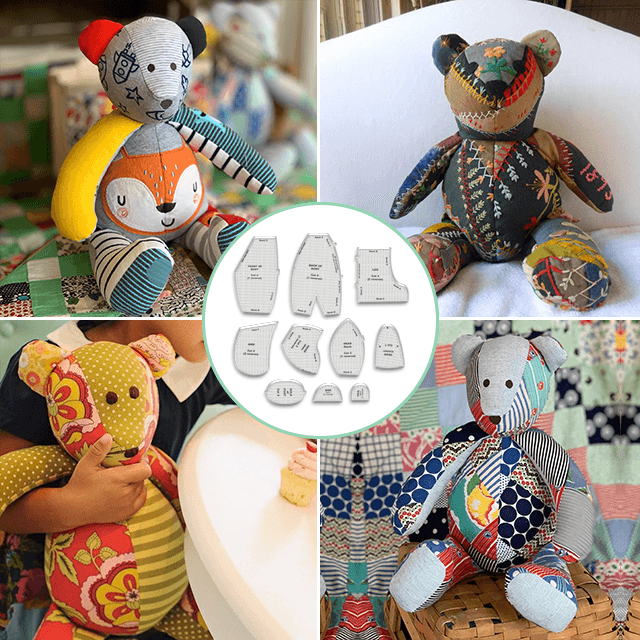 🎄Memory Bear Schablonenlineal-Set