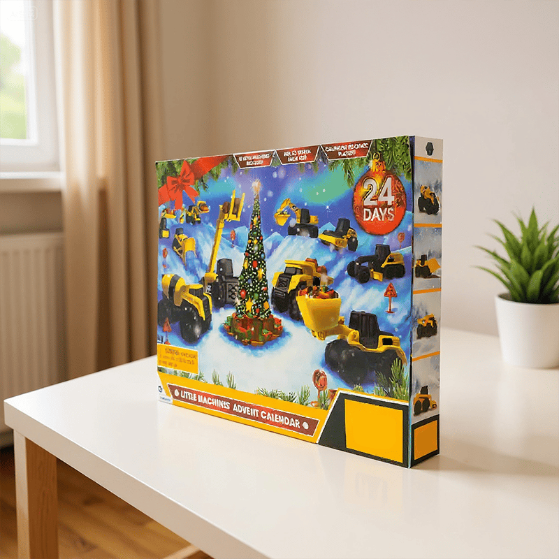🎄24-tägiger Countdown-Kalender mit LKW auf dem Weg zu Weihnachten