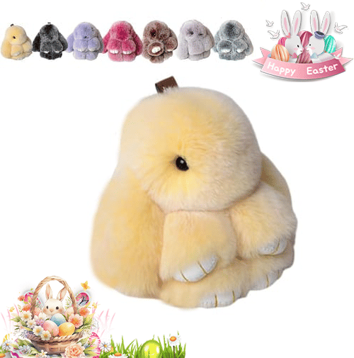 🐰Süßer Osterhasen-Plüschschlüsselanhänger – Geschenkoption in Blechdose, 🎁Süße Osterüberraschung