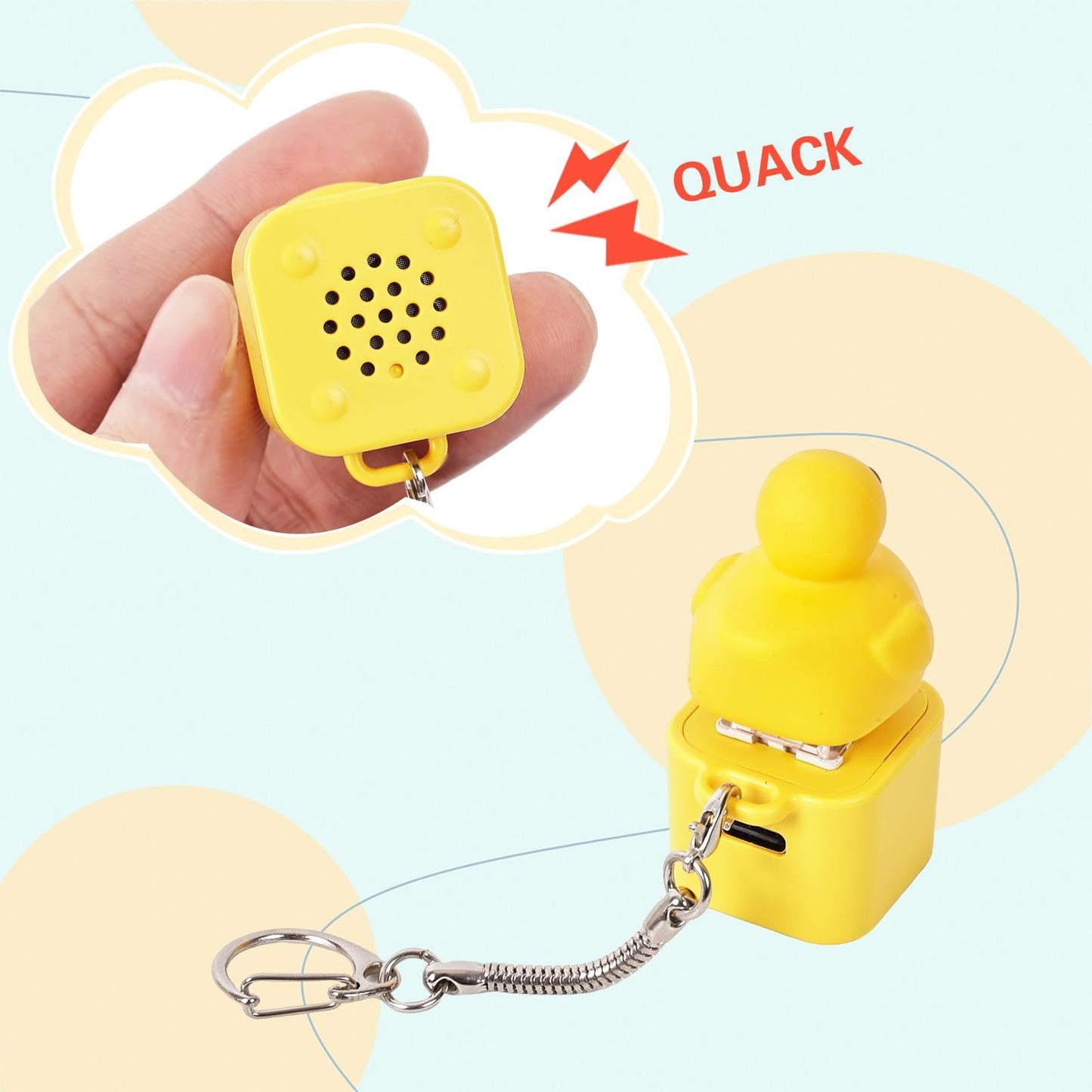 🐸Froschquakendes Fidget-Spielzeug – Wiederaufladbarer Froschquak-Schlüsselanhänger, Stressabbau durch Froschquaken mit bunten Lichtern, lustiges und tragbares Spielzeug zur Linderung von Angstzuständen