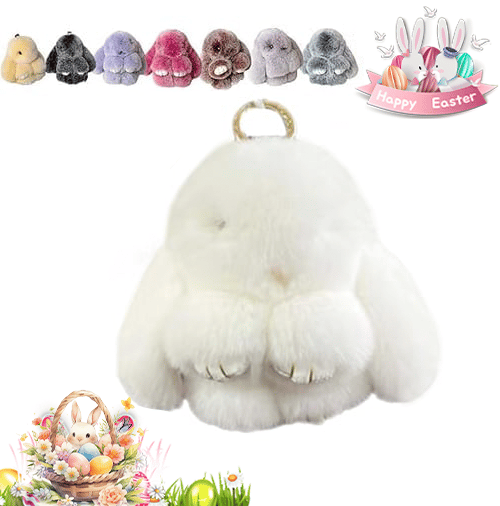 🐰Süßer Osterhasen-Plüschschlüsselanhänger – Geschenkoption in Blechdose, 🎁Süße Osterüberraschung