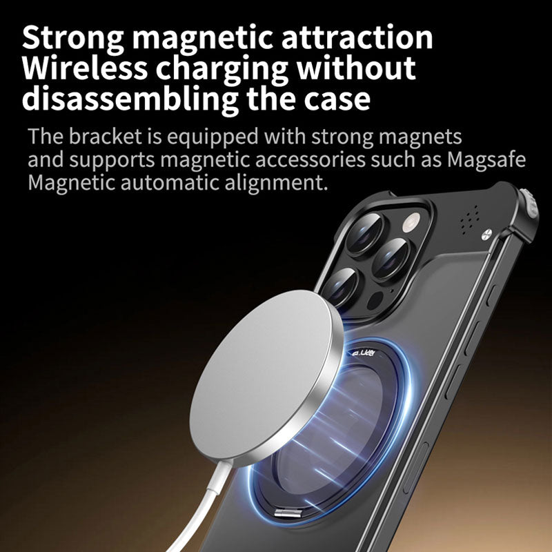 Magnetische Metallhalterung Transparente Handytasche