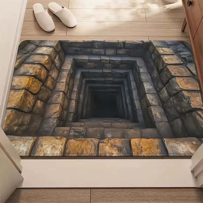 Visuelle Illusion Endless Abyss-Muster HD-bedruckte rutschfeste Türmatte