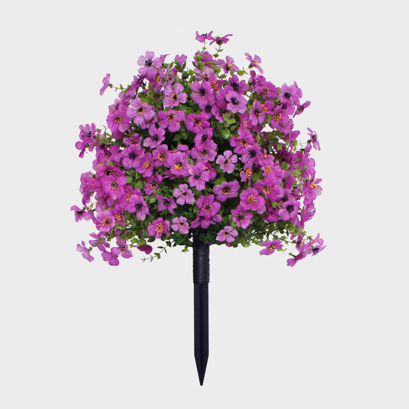 Blumendekoration aus künstlichem Eukalyptus und Veilchen zum Einstecken