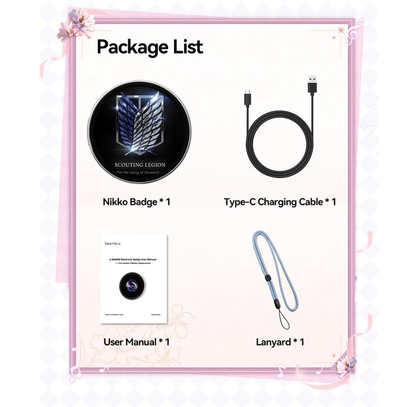 📱 Pixel Touch Digital Badge Screen – 📸 500 mAh Leichtgewichtiger Foto-/Video-/GIF-Pin