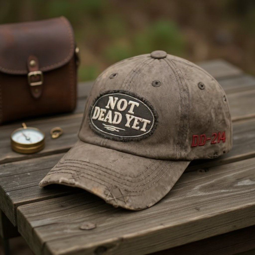 NOT DEAD YET – Vintage gewaschene Baseballkappe
