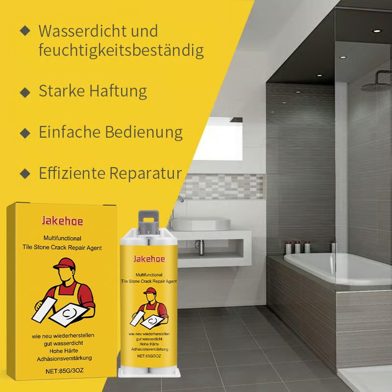 🔧Schnelltrocknender Fliesenreparaturkleber – Komplettes Werkzeugset für Heimwerker – Reparieren Sie Risse dauerhaft in wenigen Minuten!✨