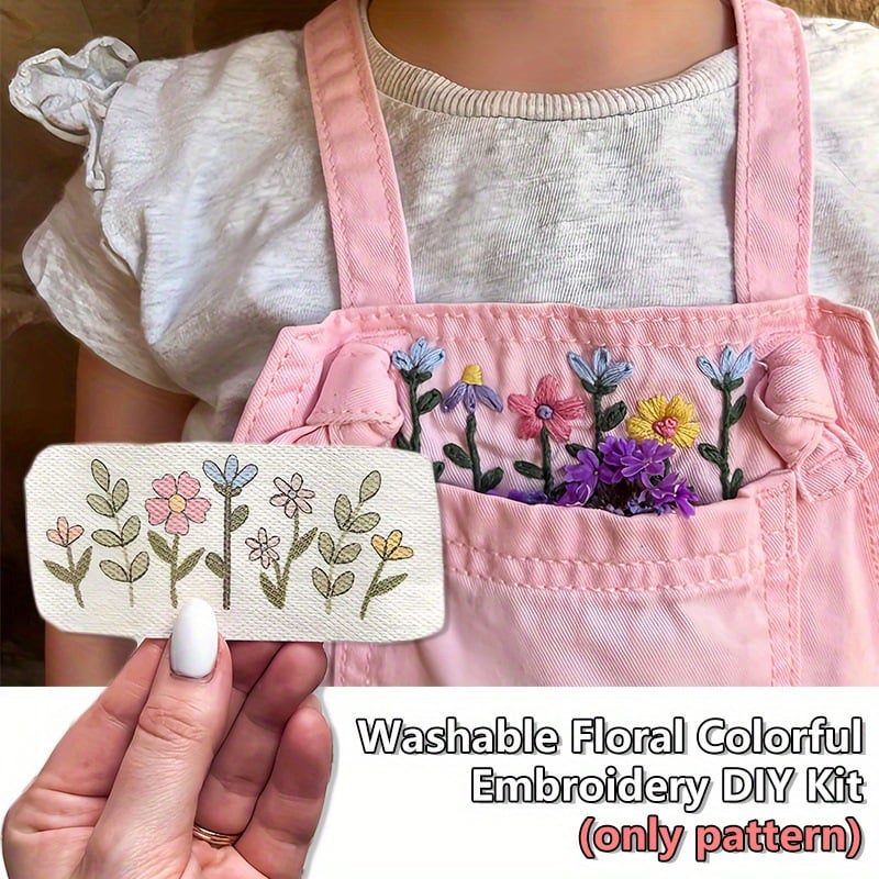 🌸Blumenlinien Entworfene Blumenbordürenmuster Stickmuster – Stick & Stitch für Anfänge