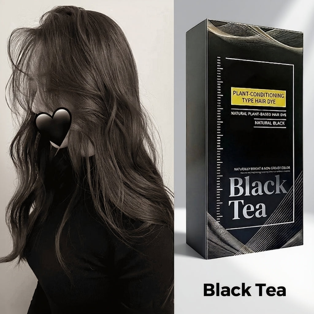🌿 Pflanzliche Haarfarbe zum Einkämmen – Einfach anzuwenden, deckt graues Haar ab, pflegende Formel ✨