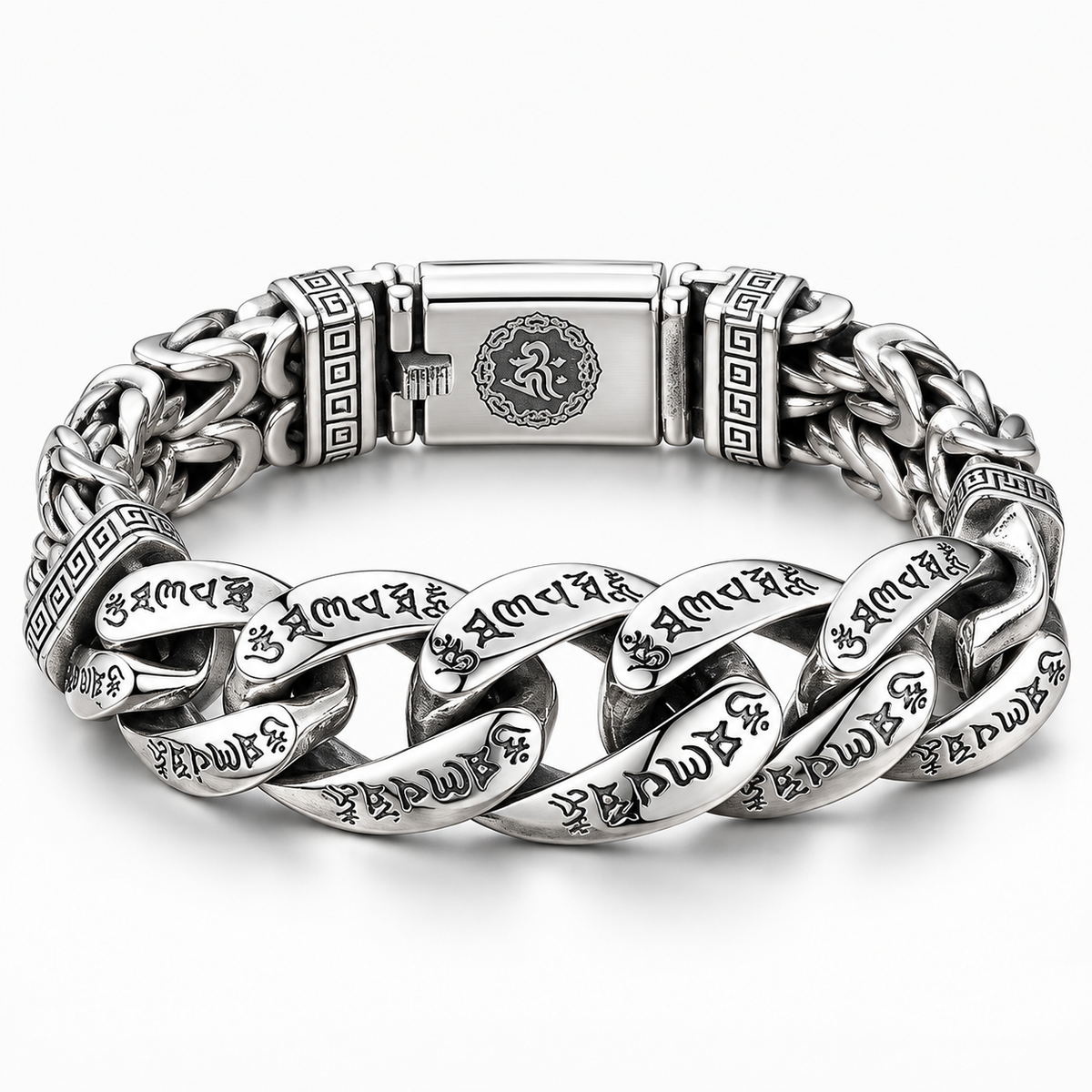Retro-Armband für Herren mit sechs Silben langem Mantra