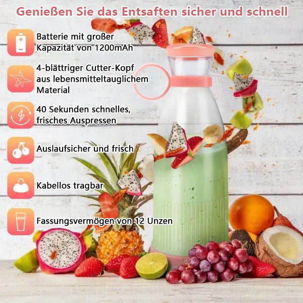 Bestseller tragbarer Entsafter 🌟 Frischer Saft, jederzeit und überall!